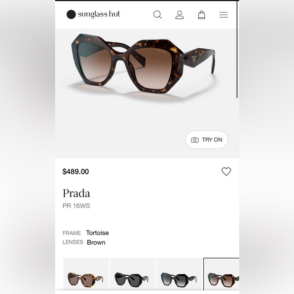 PRADA Sunglasses - Tortoiseshell (Full Set) - Picture 11 of 13